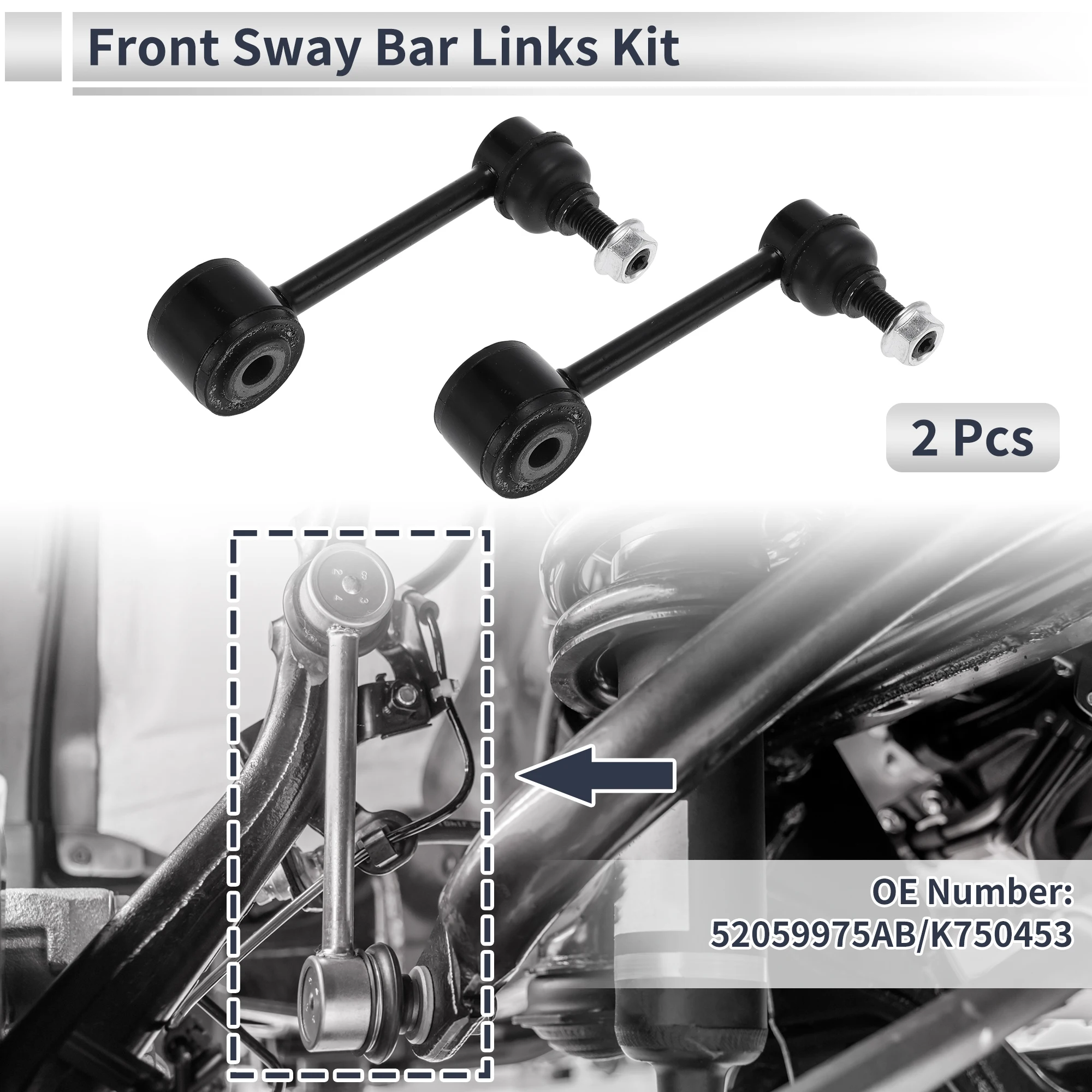 

Тяги переднего стабилизатора UXCELL для JEEP WRANGLER 07-17 No 52059975AB/K750453 2 шт.