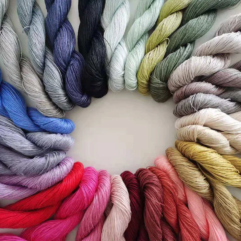 50g hank 100% Linen Yarn Crochet Hand Knitting Lace weight For Shawl Baby Clothes Soft and Cool