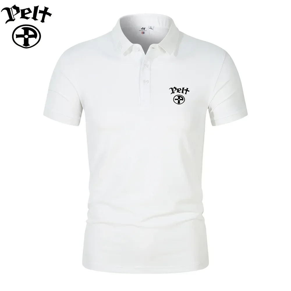 Pelt Golf Top Summer Men\'s and Women\'s Casual Business Short Sleeves T-shirt Fashion Outdoor Sports Quick drying Golf Polo Shirt