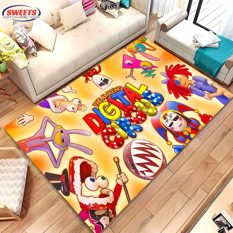 Cartoon Comedy Printing Amazing D-Digital Circus Carpet for Living Room Bedroom Kid's Room Sofa Mat Doormat Floor  Anti-slip Rug