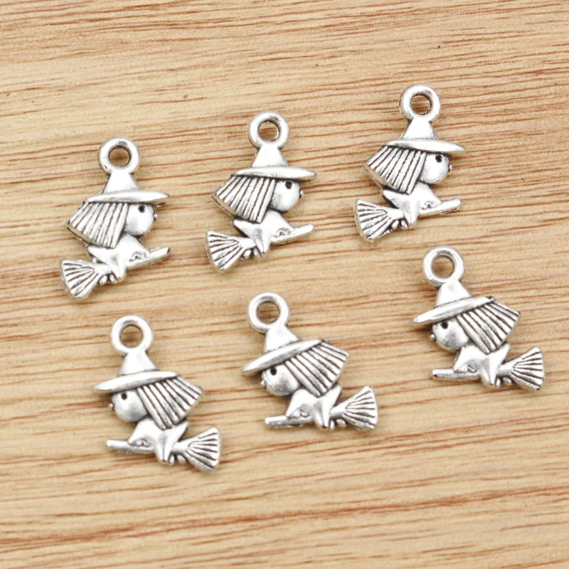 

30pcs 16x10mm Antique Silver Plated Magician Handmade Charms Pendant:DIY for bracelet necklace