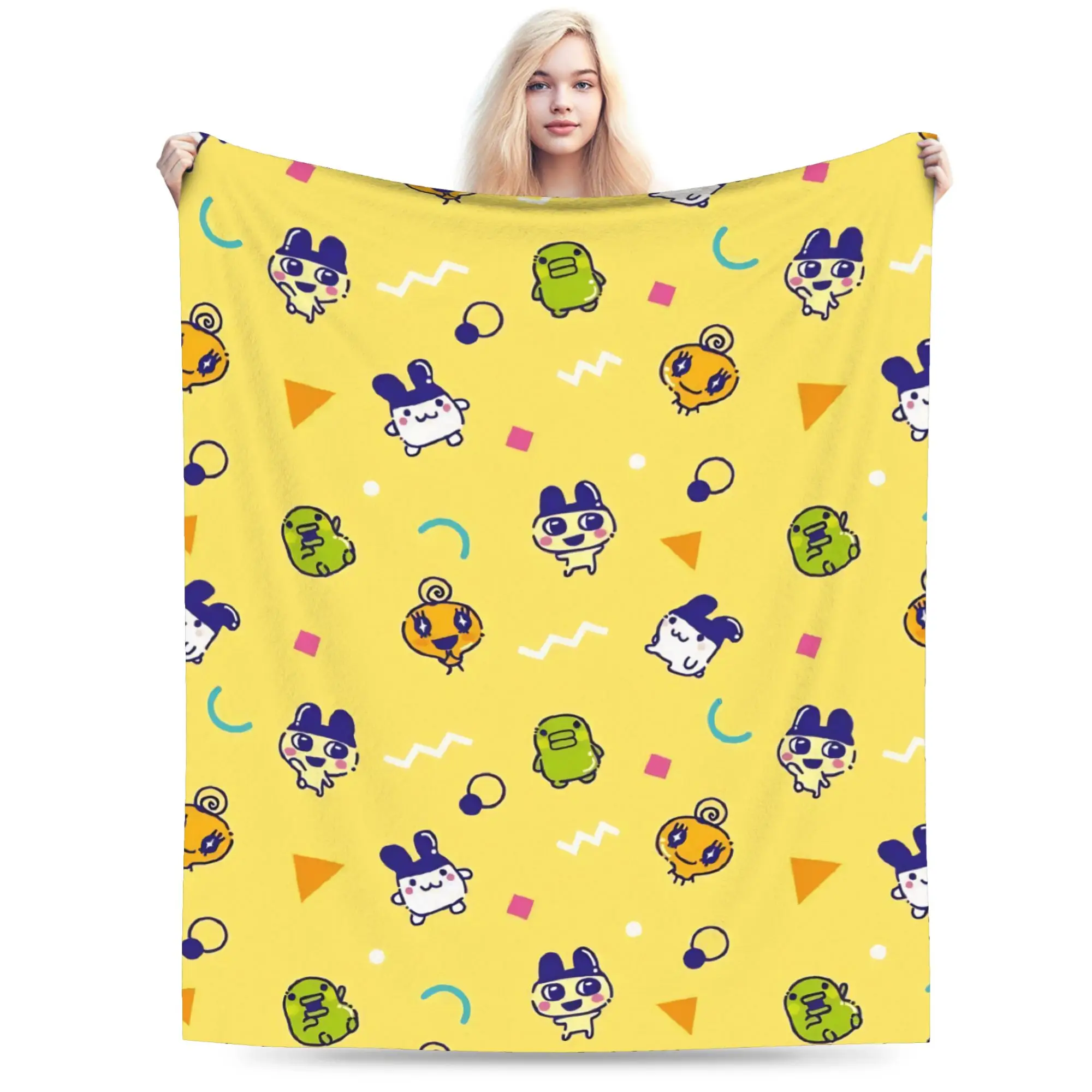 

Tamagotchi Accessories Blanket Super Soft Flannel Throw Blanket Cozy Quilt