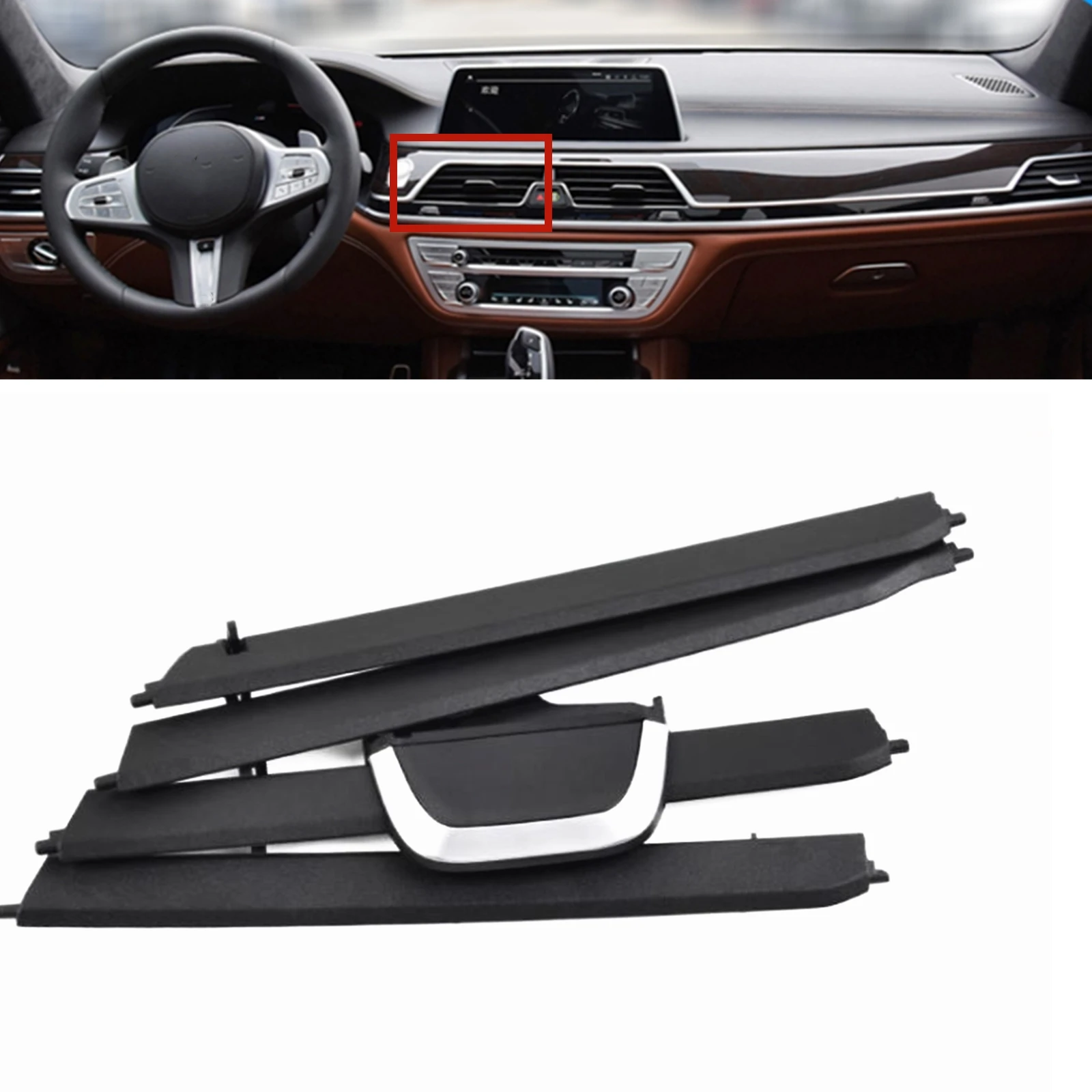 

Для BMW 7 серии G11 G12 2016-2022 центральная/боковая крышка воздушной панели, рамка, вентиляционная решетка кондиционера, зажим для ремонта