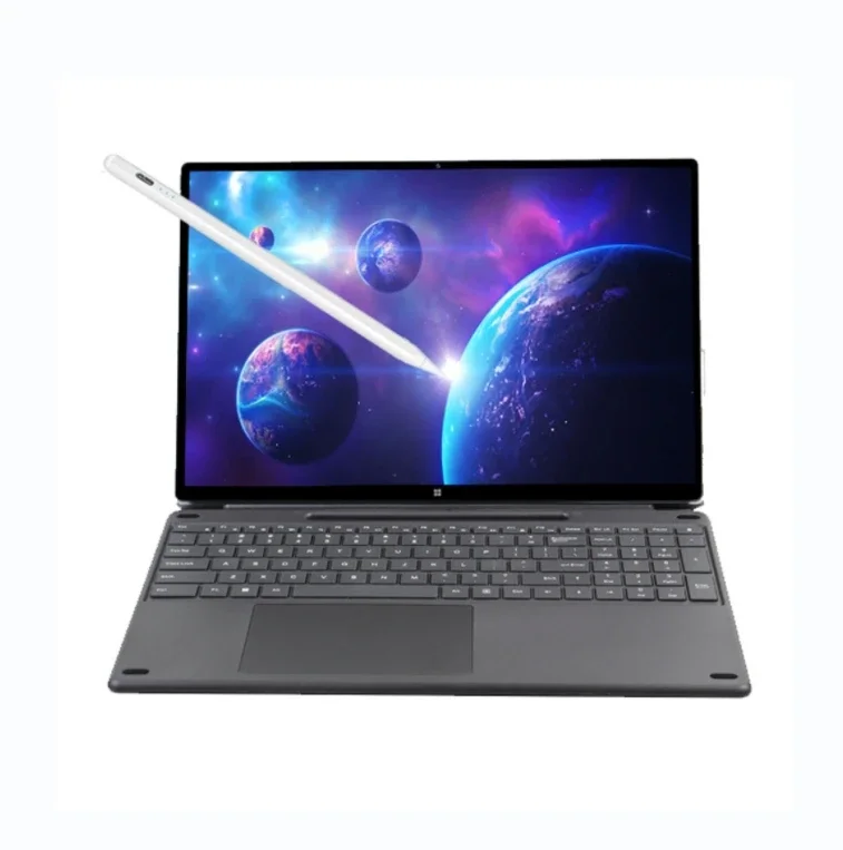 2024 كمبيوتر لوحي جديد 16 بوصة كمبيوتر محمول 2in1 CPU i3-1220p SSD 256GB 512GB 1TB Win11 2560*1600 5000mAh كتاب مكتب الأعمال