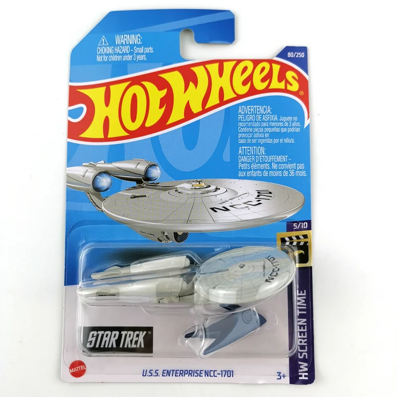 2024-4  Hot Wheels Cars U.S.S. ENTERPRISE NCC-1701  1/64 Metal Diecast Model Collection Toy Vehicles