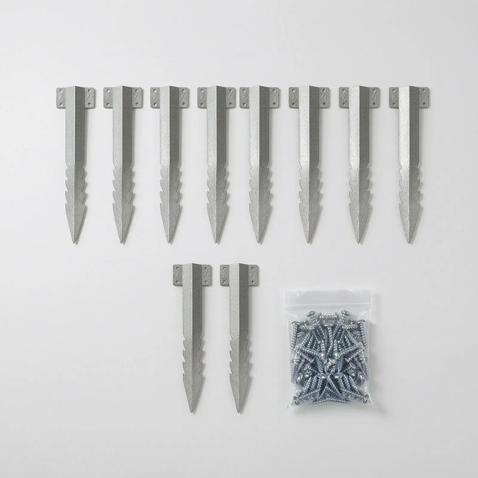 10 Pieces Garden Bed Stake with Screws Heavy-Duty Raised Bed Bracket Resistant