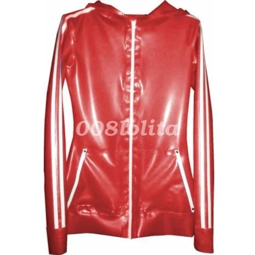 

Latex Rubber Loves Handsome Fashion Leisure Hoodie Jacket Size XXS-XXL Halloween