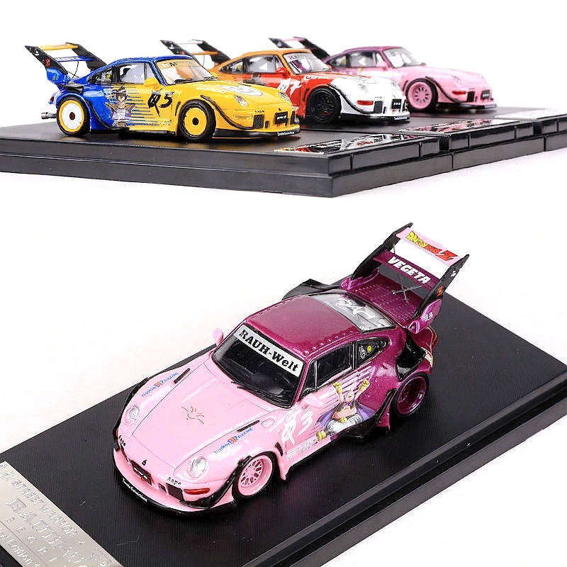 SW 1:64 mini RWB993 Wide Body modified High tail Animation Paint Alloy car model Limited collection set