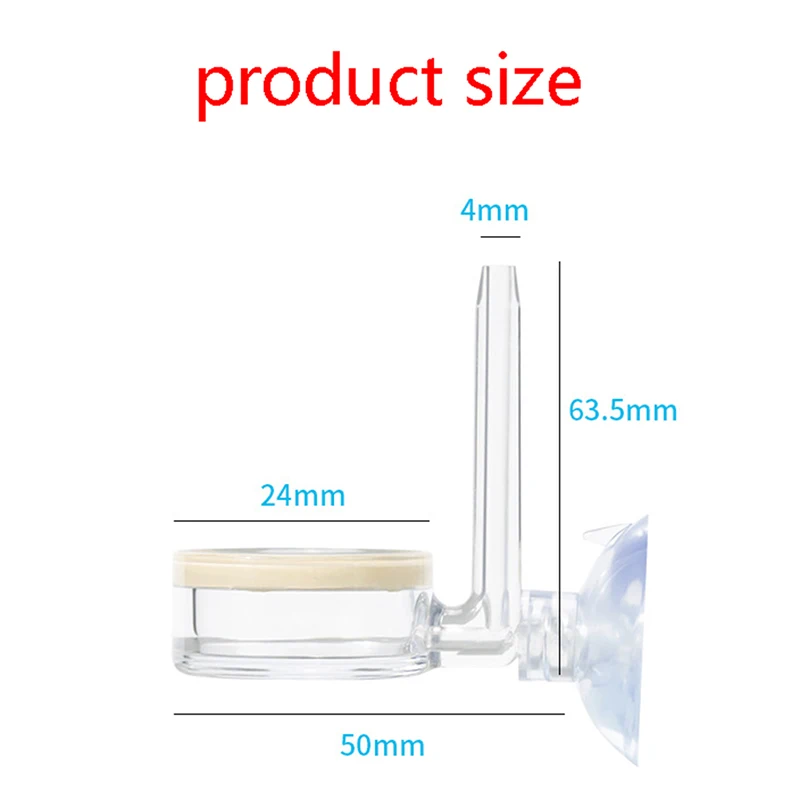 Aquarium CO2 atomizer transparent CO2 diffuser purifier integrated PC material special ceramic plate fish tank CO2 atomizer