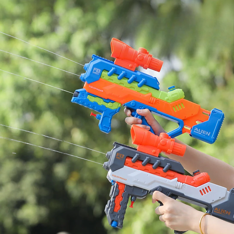 Pistolet à eau déformable à trois buses pour enfants, jouets d'extérieur, plage, piscine, jeu de combat, pistolet à eau d'été pour enfants, garçon et fille, cadeau