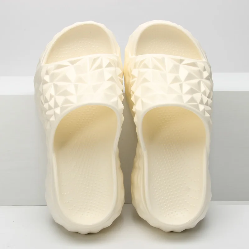 نعال سميكة للنساء ترتدي الخارج مع قاعدة إسفنجية وزيادة الارتفاع، شباشب أناناس مضادة للانزلاق