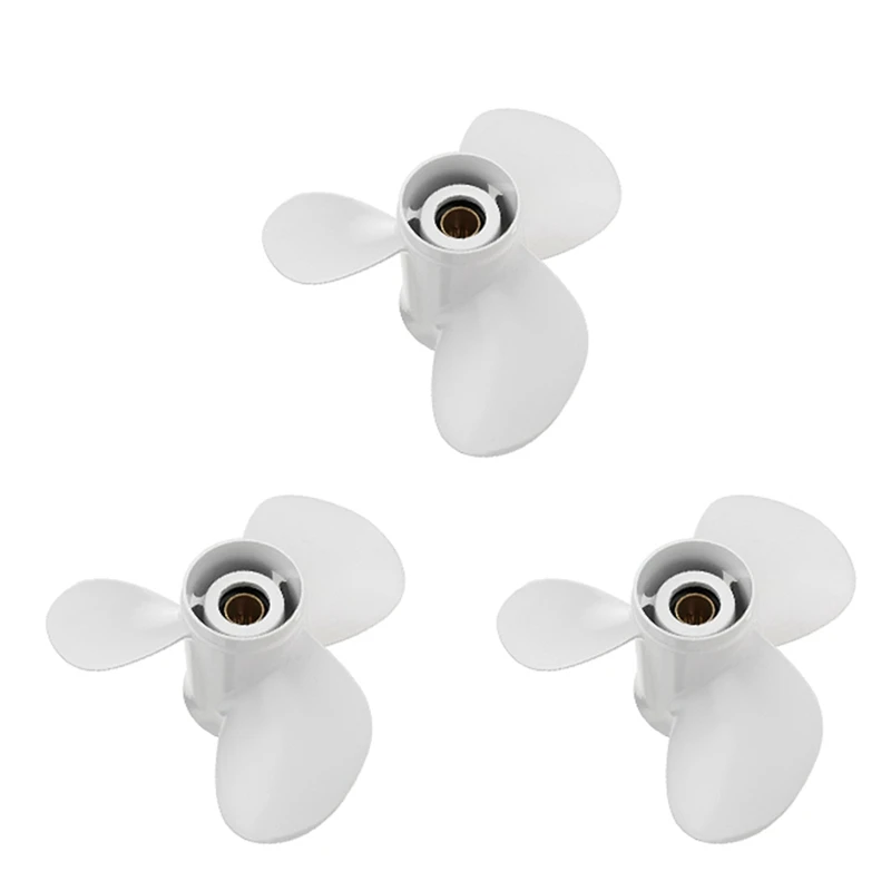 

3X Boat Outboard Propeller For Yamaha 25-60HP 11 1/4 X 14 Marine Propeller 13 Spline Tooth 663-45958-01-EL