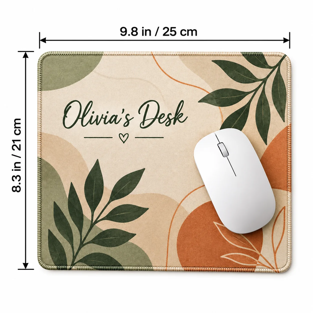 Custom Text Mouse Pad Single‑Sided Print Non‑Slip Rubber Base Portable Foldable Desk Mat Smooth Surface for Office Home Gaming