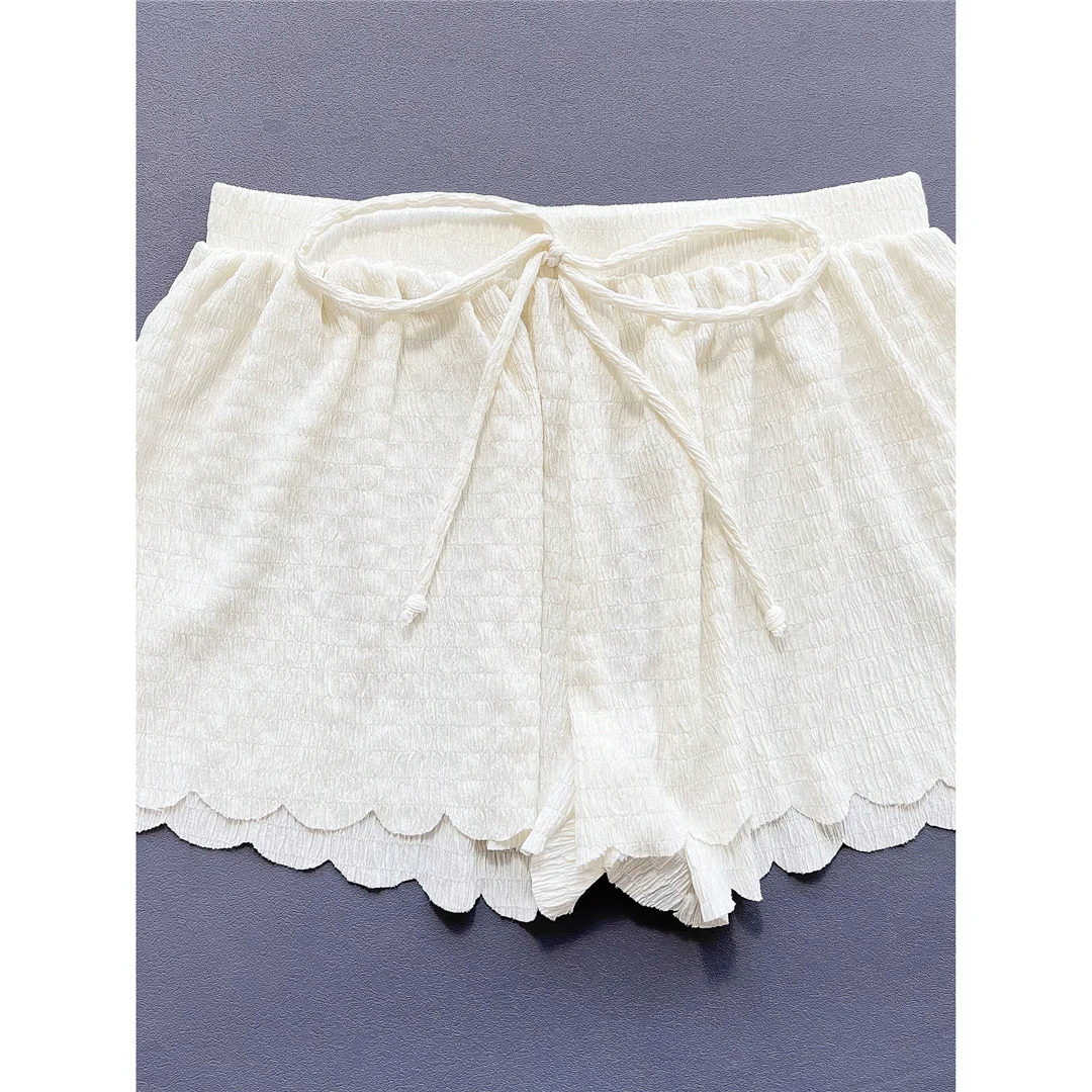 Gerüschter, gefütterter Neckholder-Bikini, Damen-Badebekleidung, dreiteiliger Bikini-Set mit Shorts, Badeanzug, Badebekleidung, Schwimmanzug V5673B – Detail 26