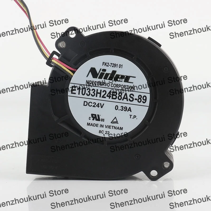 E1033H24B8AS-89 Nidec 5V 12V 48V DC 24V 0.39A AC EC 9733 97X97X33MM 9.7CM Turbine blower Large air volume three-wire cooling fan