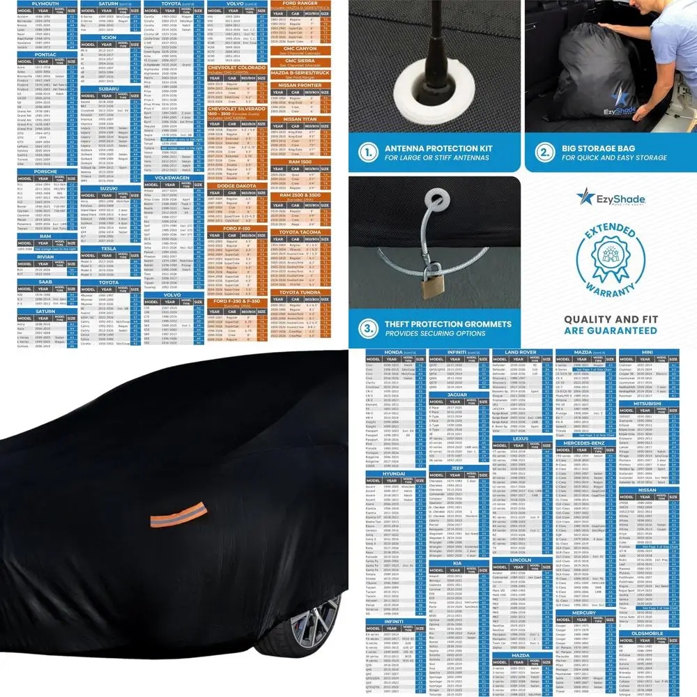 

All-Weather 10-Layer Camaro, Challenger, Firebird, GTO Car Cover - Waterproof, UV Protection, Size C5