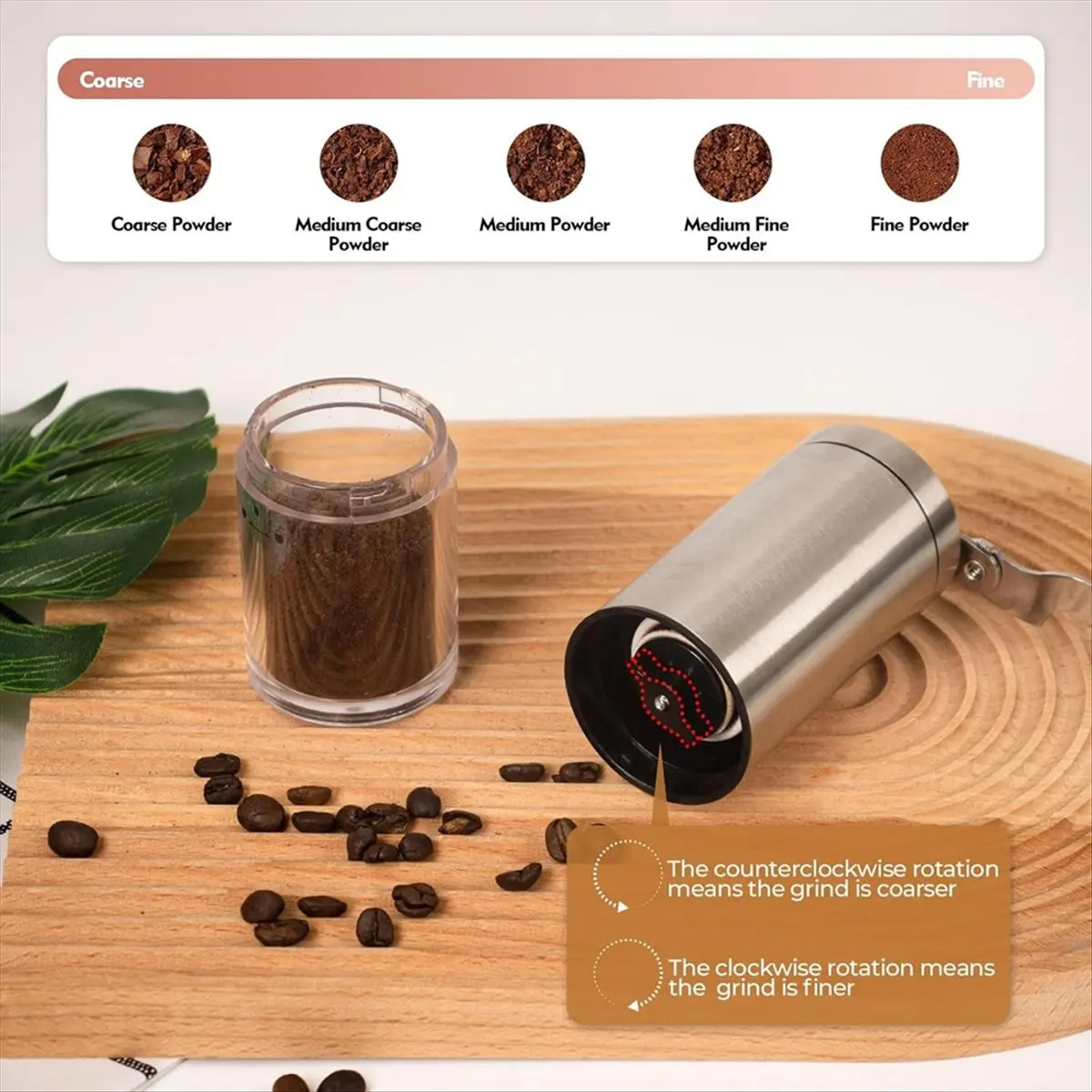 Doings Aluminum Moka Pot Set with Electric Stove Hand Grinder Moka Dispenser Classic Stovetop Espresso Coffee Maker 150ml (EU)