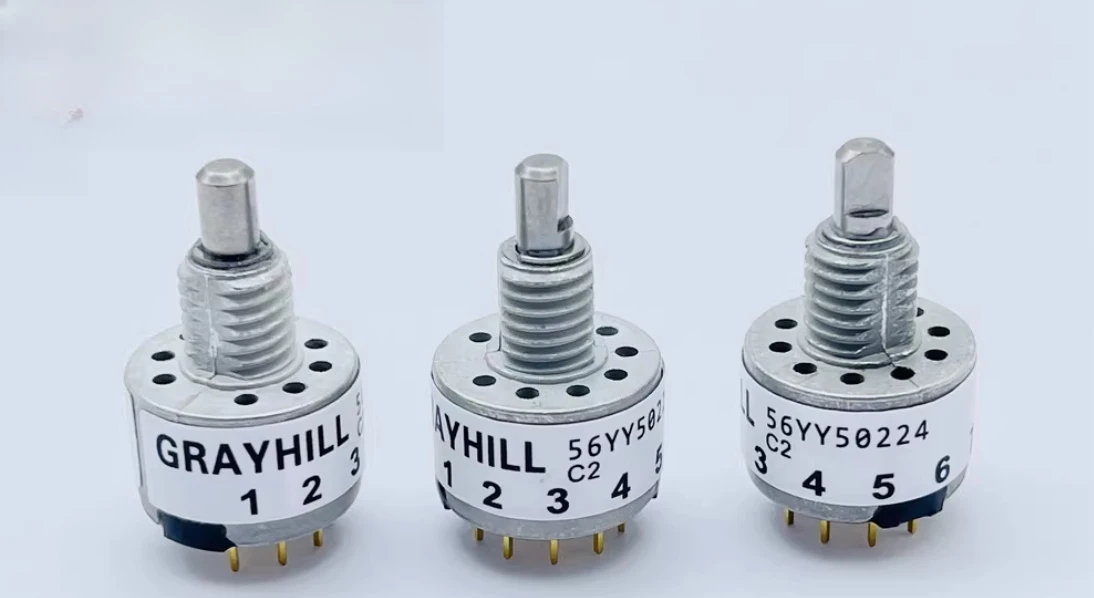 grayhill-american-rotary-band-switch-1-knife-9-gear-automotive-medical-apparatus-56yy50224-shaft-length-11mm