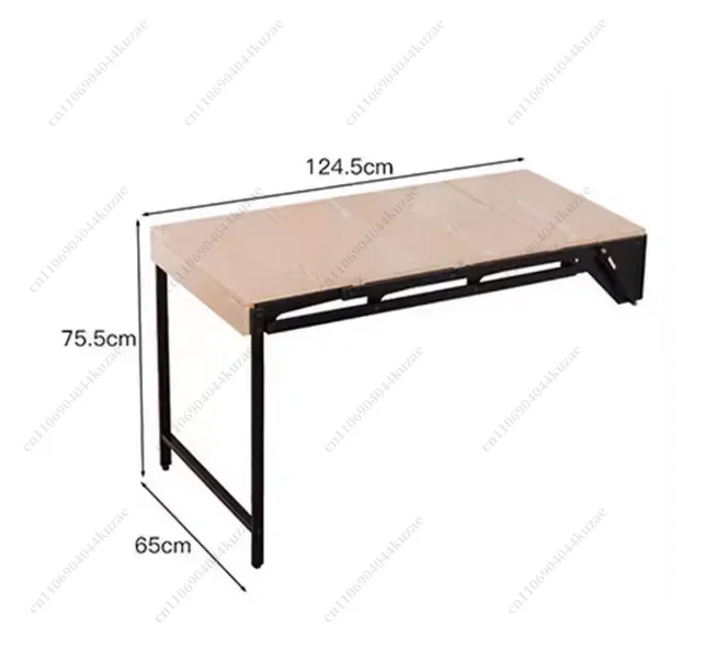 FMT Small Apartment Wall-mounted Telescopic Folding Table - Multifunctional for Dining, Balcony & Hanging Flower Stand