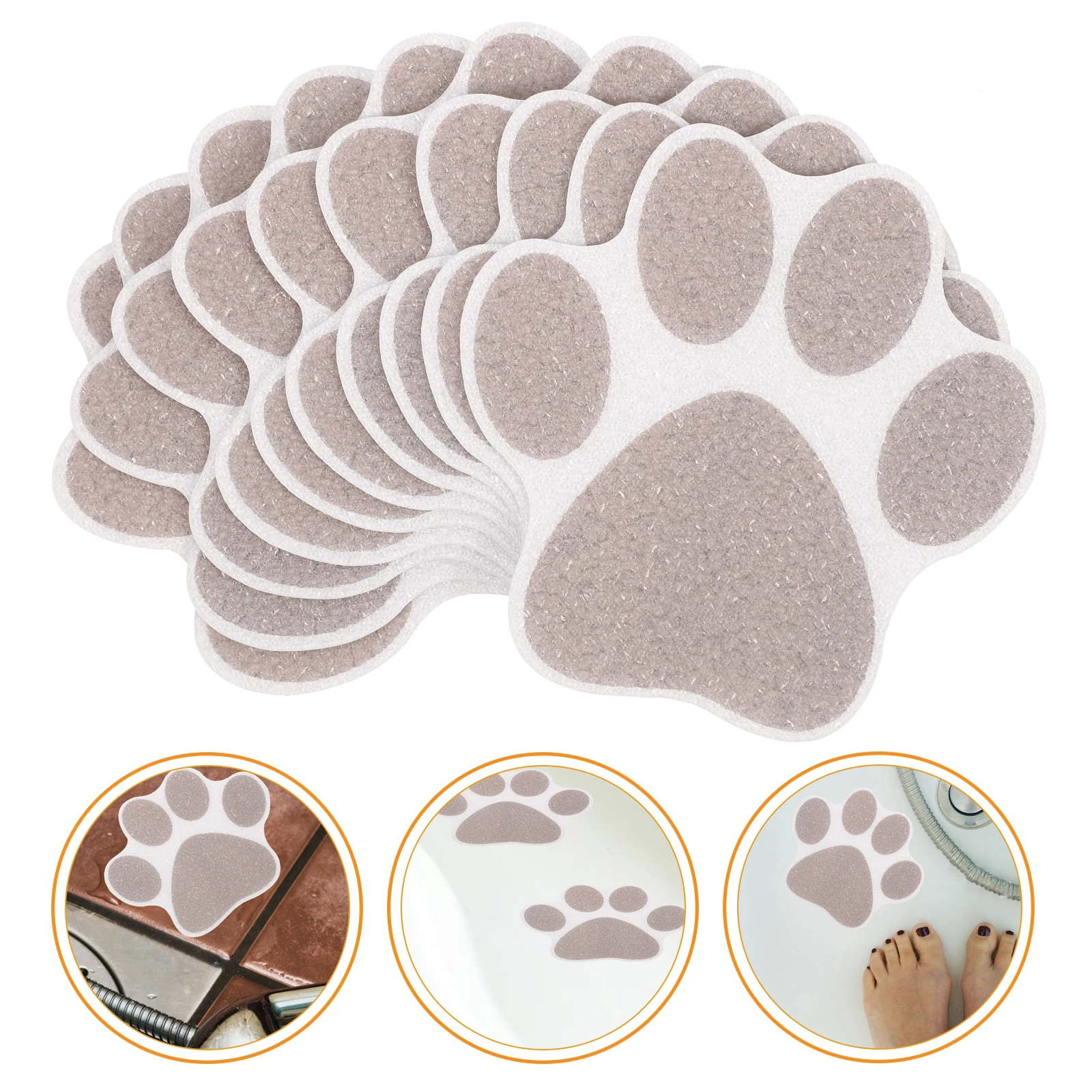 

10pcs Anti Decorative Bathtub Rug Shaped Water Paw Print Floor Appliques Shower Floor Non Slip Stickers Tub Non Slip Stickers