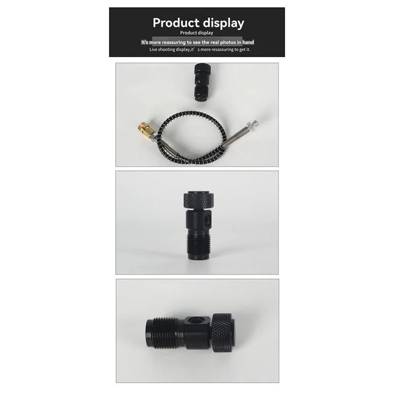 MCGS-Adattatore di riempimento del serbatoio dell'aria per gonfiaggio rapido G5/8 Filettato da 6,8 litri Bottiglia per respiratore per gas per immersione Valvola da grande a piccola