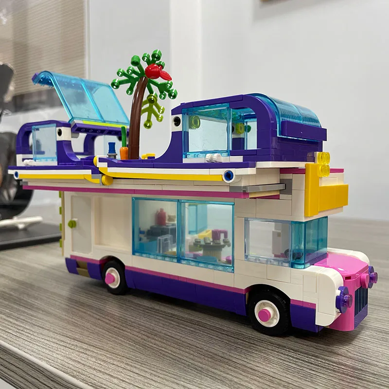 City Series Creative Friendship Villa Bus Model 41395 Building Blocks Sets Friends Decor Assemble Toys Bricks For Children Gifts