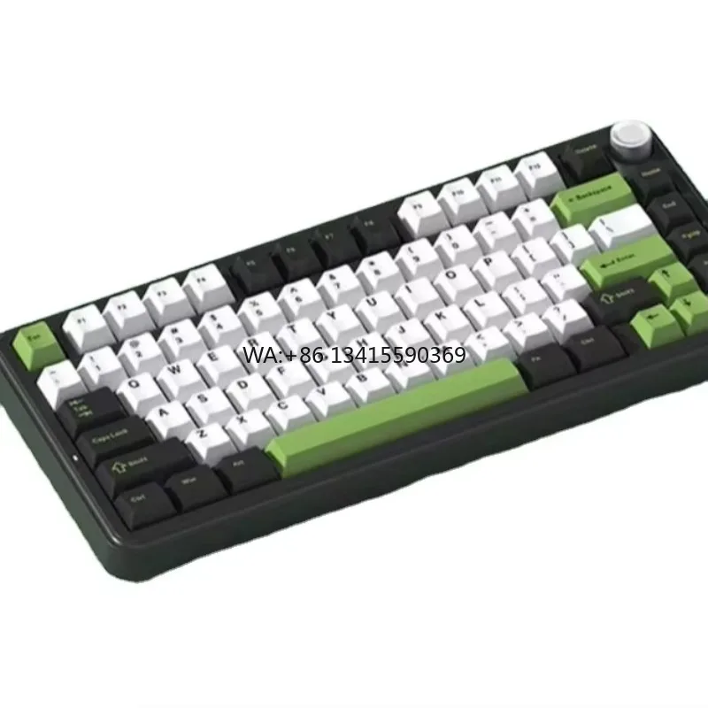 

Green Hot-Swappable 3-Mode Wireless 2.4G Customizable Gaming Keyboard for Office Use - Mechanical Keyboard