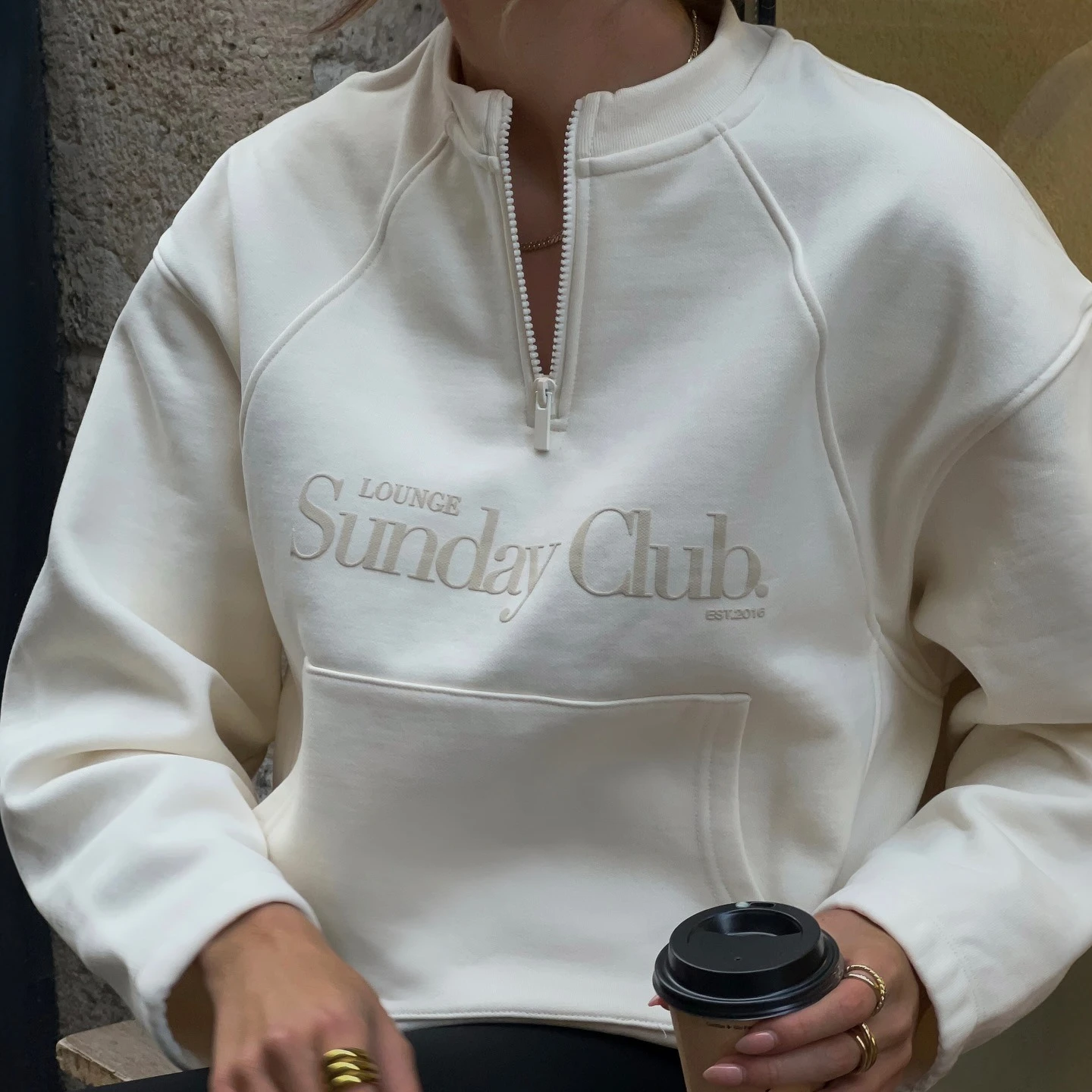 بلوزات عادية كم طويل للنساء موضة رسالة سستة فضفاضة البلوز الخريف الشتاء أنيقة الصلبة الدافئة هوديس 2025 #5