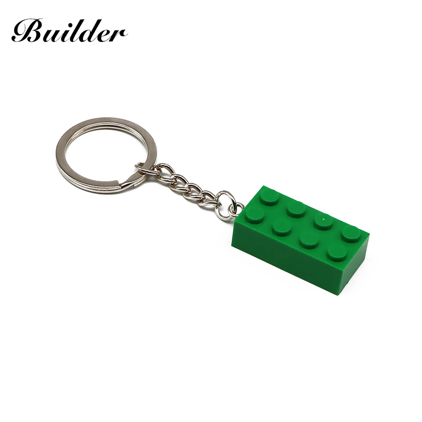 LLavero de bloques de construcción para niños, 2x4 anillo colgante de ladrillos, accesorios de bricolaje, Kits de modelos creativos, juguetes para