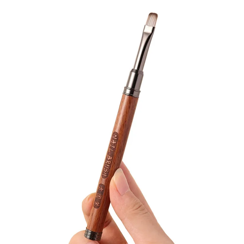 12種類のサンダルウッドハンドルネイルブラシ、マニキュアラインペイント、グラデーションUVジェルエクステンションビルダー描画ペン