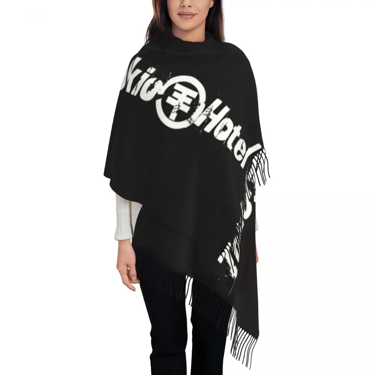 

Custom Print Tokio Hotel Pop Rock Band Scarf Men Women Winter Fall Warm Scarves German Music Shawls Wraps