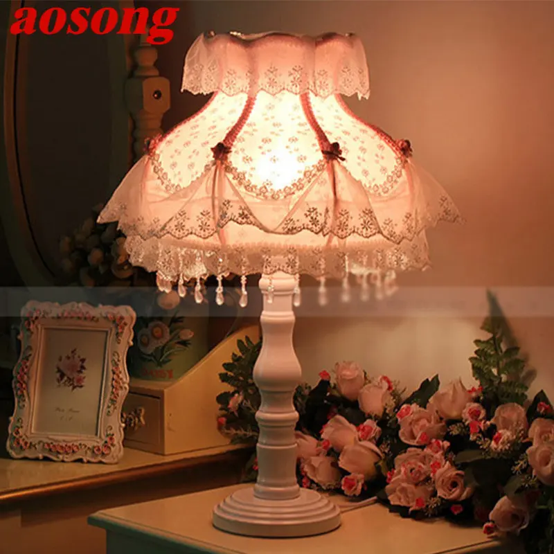 

AOSONG Contemporary Dimming Table Lamp Creative LED Light for Desk Warm and Romantic Decoration Children Girl Bedroom Bedside