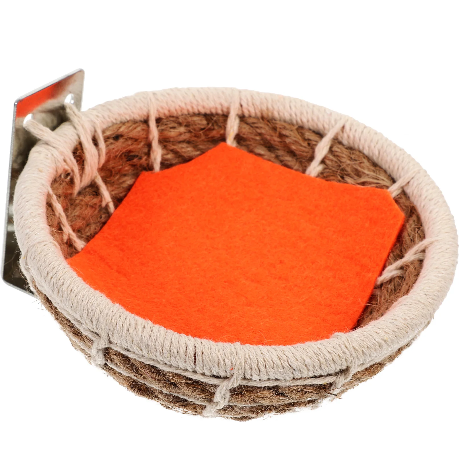 

H Woven Bird Nest Breeding House Warm Cushion Brown Nests for Cages Pet Supplies Stainless Steel Cotton Material