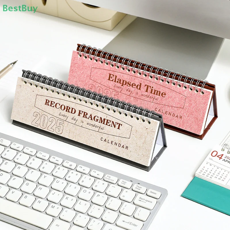 Simple 2025 Planning Desk Calendar Color Cover Schedule Notebook Weekly Agenda Planner Table Memoire Planner Office Supplies