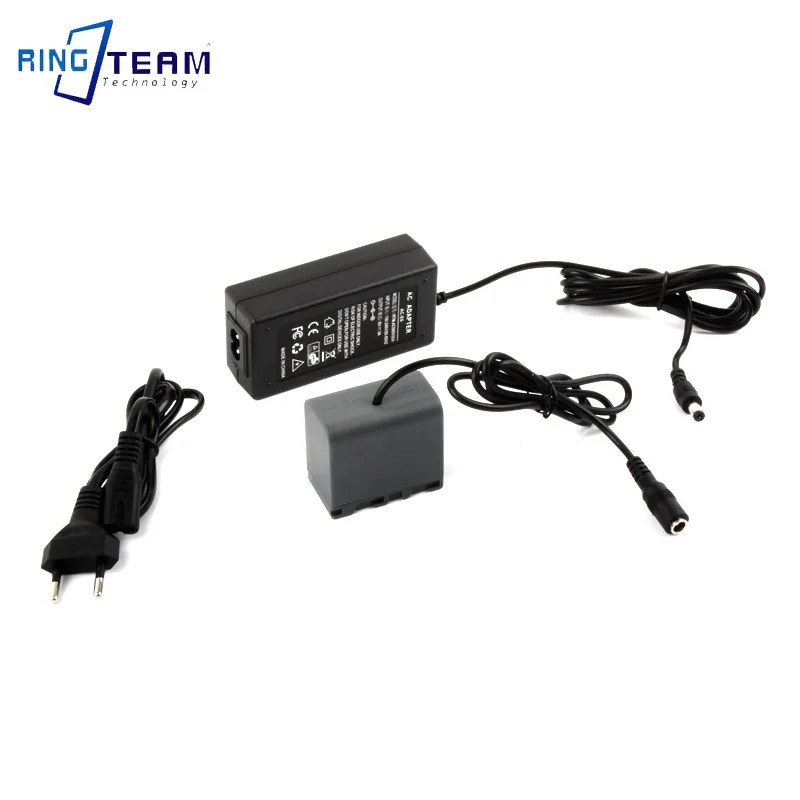Adaptador de alimentação CA quadrado para câmeras, AC-E6, BN-VF823, VF823, bateria fictício para JVC GZ-430, 365, 330, MS100, GZ-HD10, 730, 530, 465, 437