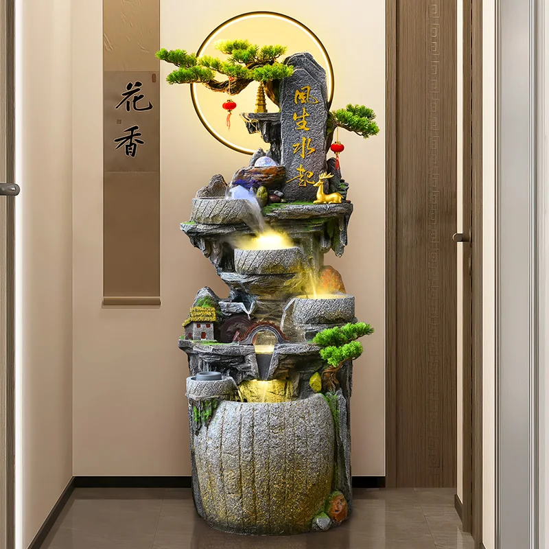 Circulating Water FountainHome Office Feng Shui Wealth-Attracting Ornament, Housewarming Opening Gift