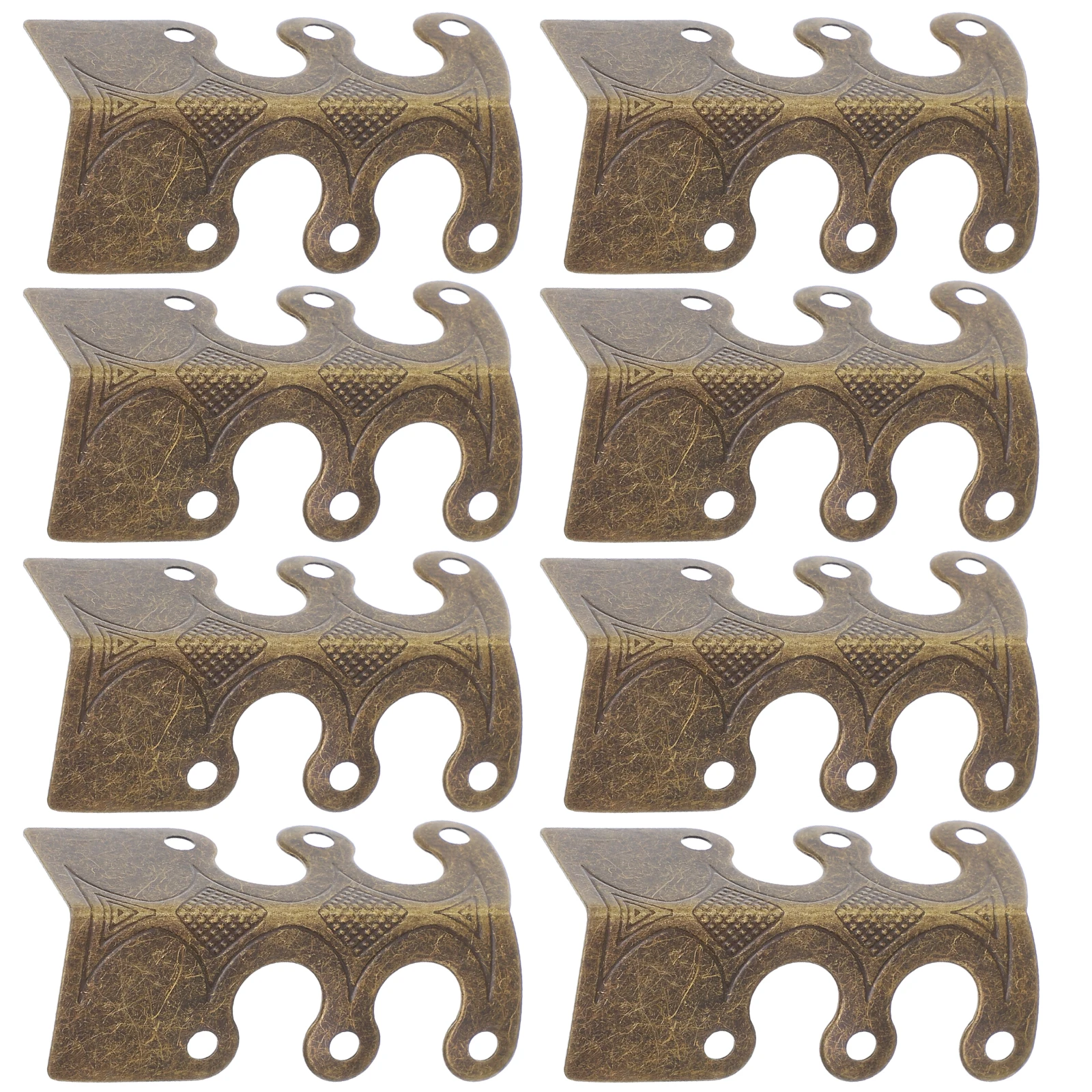 

Iron Corner Protectors Decorative Edges Covers Jewelry Box Feet Hardware Furniture Legs Vintage Edge Guard Wooden Box