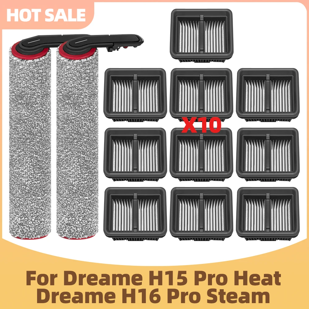 Compatible For Dreame H15 Pro Heat / Dreame H16 Pro Steam Vacuum Parts Roller Brush Filter Accessories NOT For Dreame H15 Pro