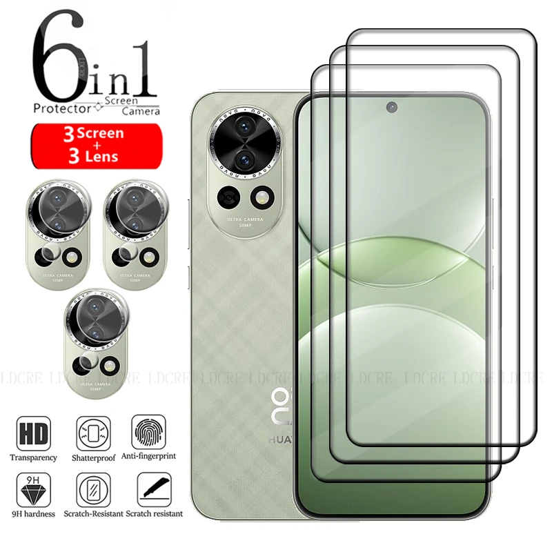 

6-in-1 For Huawei Nova 13 Glass For Huawei Nova 13 Tempered Glass 9H Full Protective Screen Protector Huawei Nova 13 Lens Glass