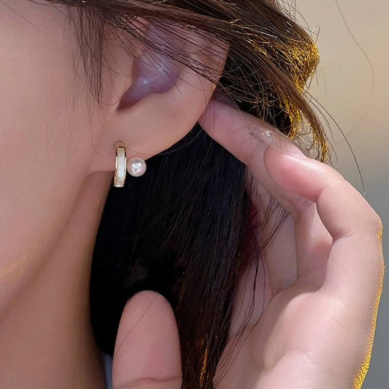 XIYANIKE Drop Glaze Pearl Ear Stud Earrings For Women Girl Elegant Fashion New Jewelry Accessories Gift Party серьги женские