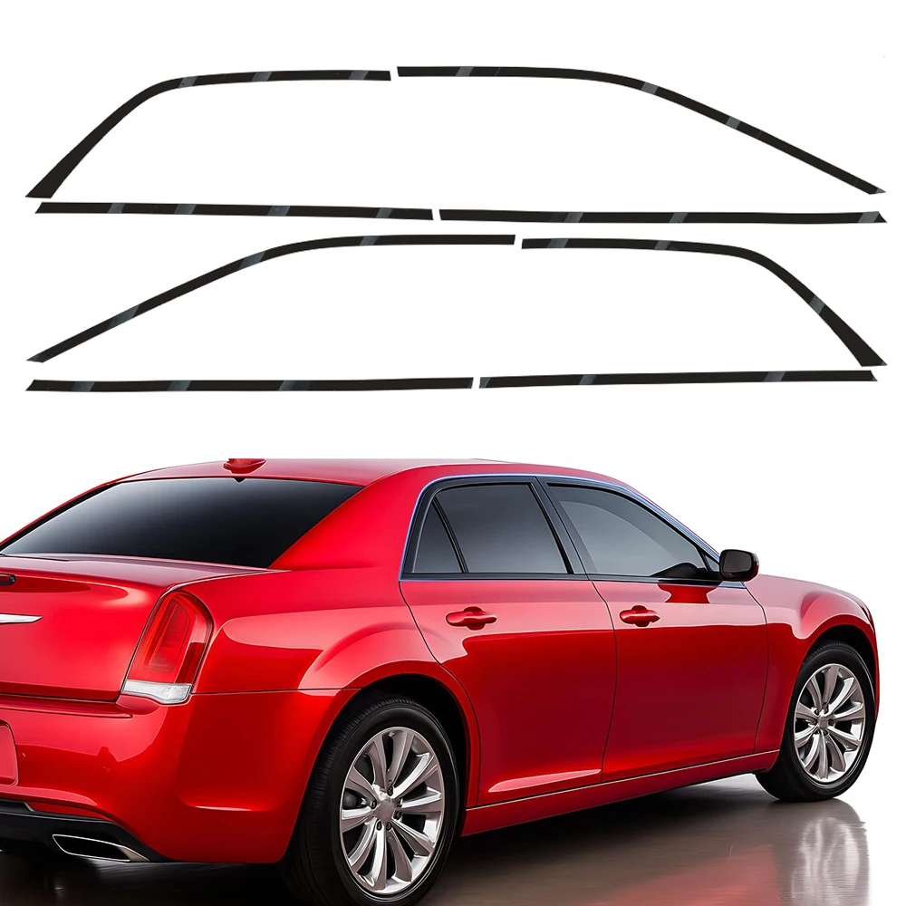 

For Chrysler 300 2012-2023 sedan Window Chrome Delete Blackout ABC Pillars Glossy Black Stickers