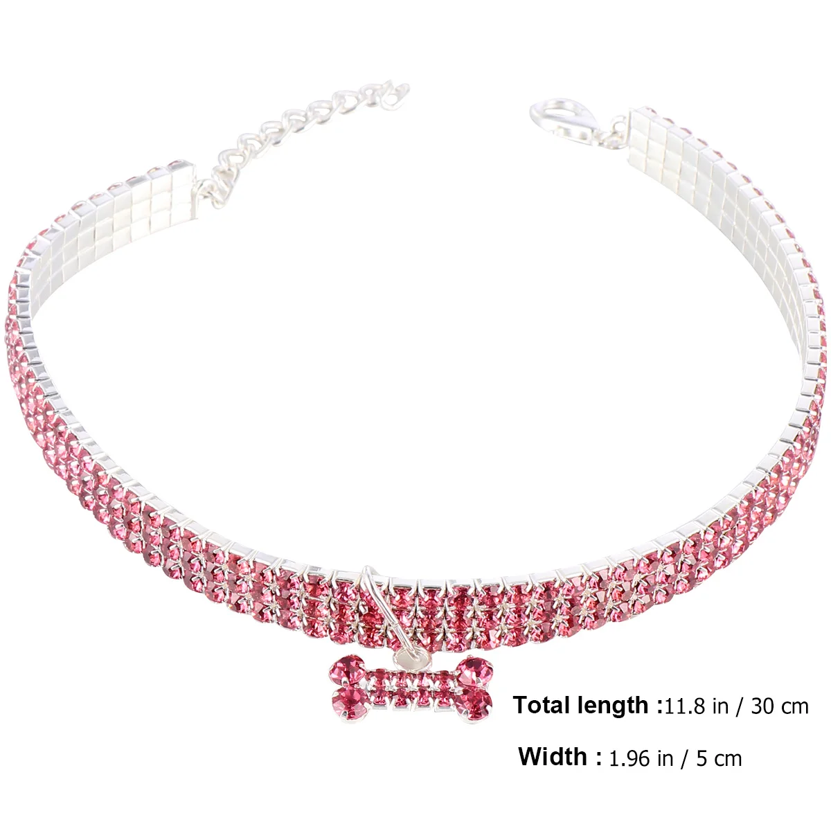 

Adjustable Shining Rhinestone Pet Collar With Bone Pendant For Dog Cat Fashionable Pet Supplies Luxury Dog Collar Chain Necklace