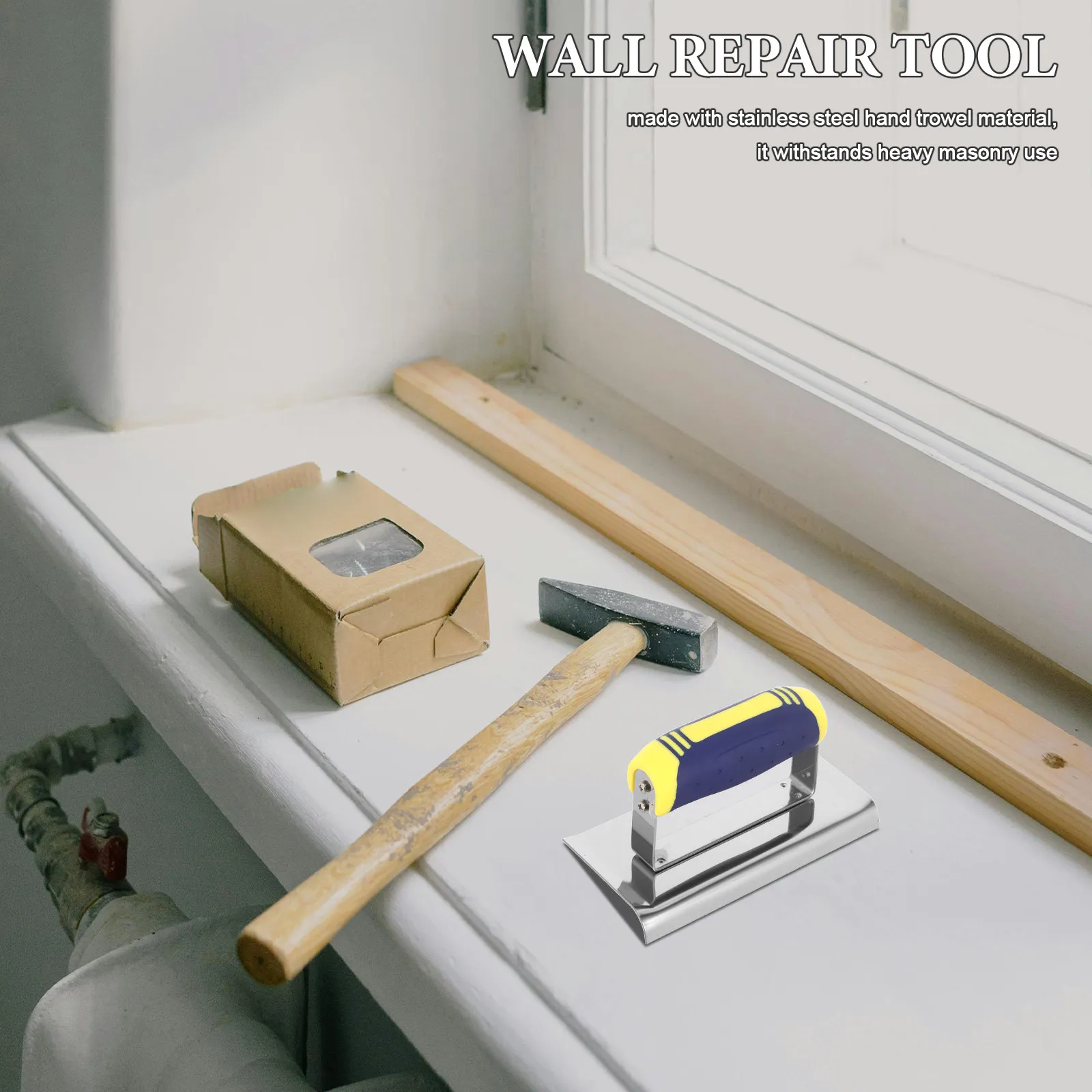 

Шпатель для углов гипсокартона из нержавеющей стали - Профессиональный инструмент для финишной отделки и бесшовного ремонта краев - Инструмент для штукатурных работ