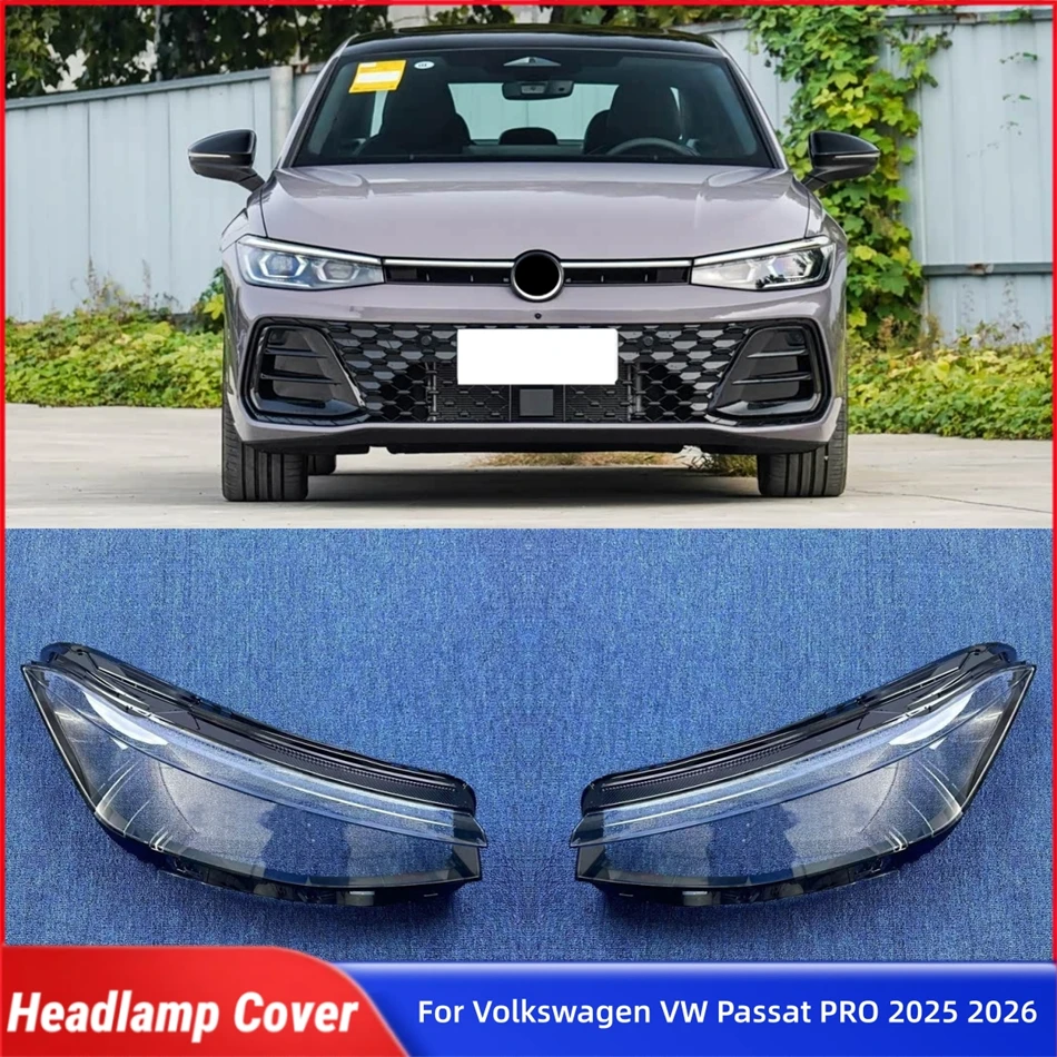 

For Volkswagen VW Passat PRO 2025 2026 Car Accessory Products Polycarbonate High Gloss Fully Transparent Headlights Lamp Lens