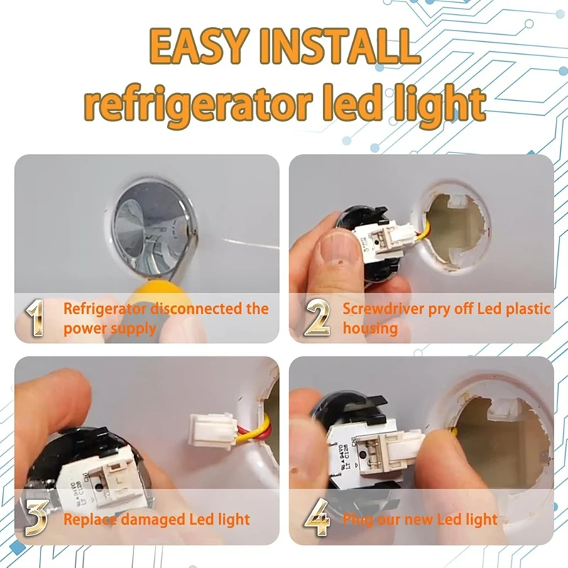 BAAG-WR55X11132 WR55X25754 Refrigerator Light,Refrigerator Led Light Assembly Replacement Wr55x30602 Wr55x26486 10 PCS