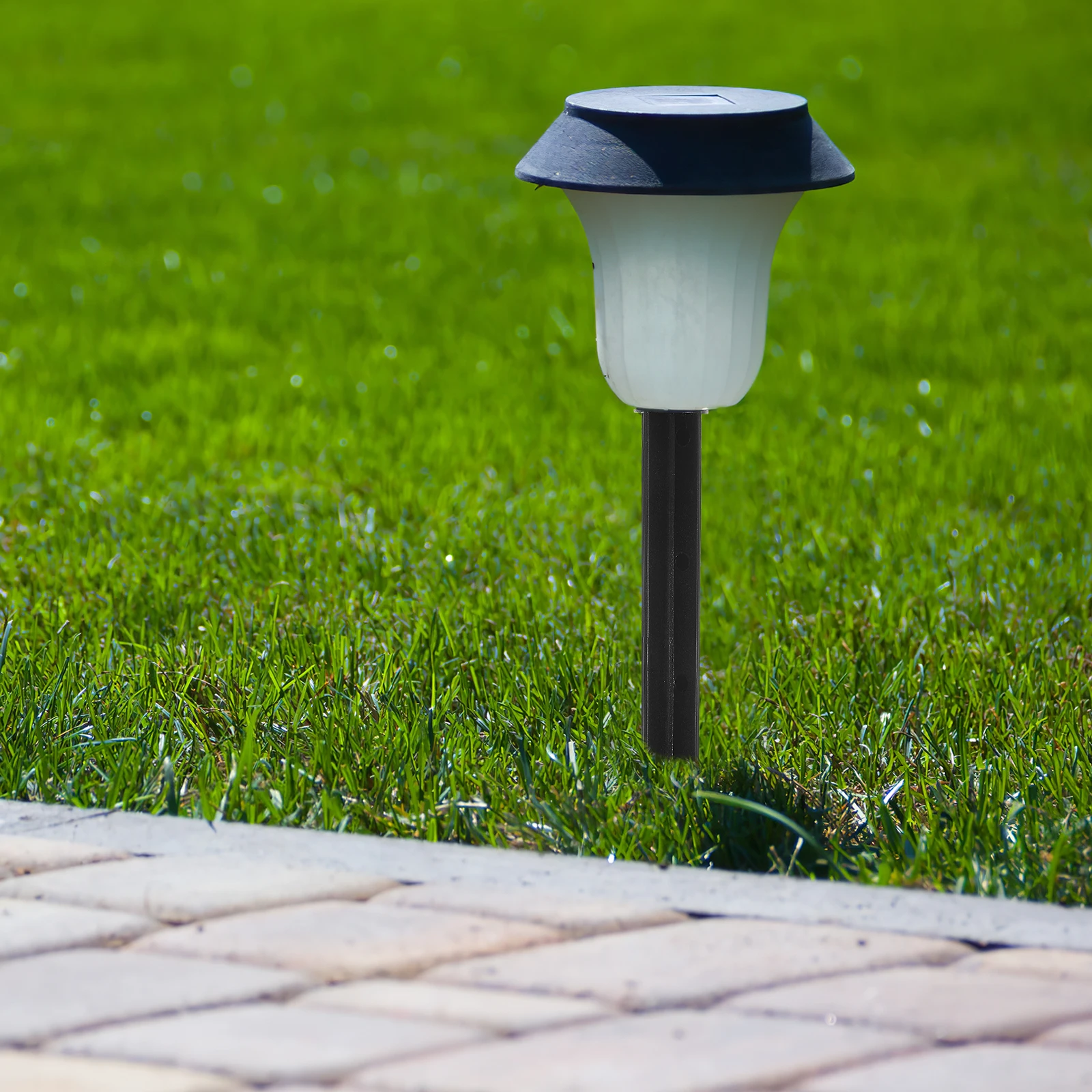 8 pezzi di ricambio per luce solare, palo da terra, 12 cm, in plastica, resistente al vento, per esterni, giardino, prato, lampada, percorso, lampade, paesaggio