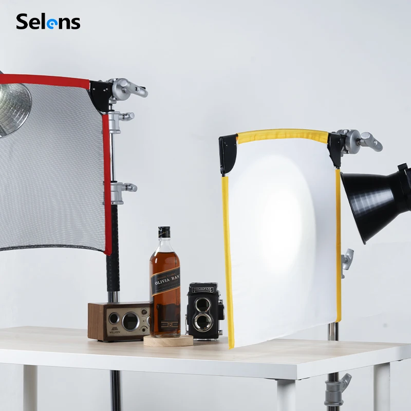Selens 5-Type Portable Scrim Flag Panel Kit Diffuser for Photography Shaping Light/Control  Light-Blocking/Reducing/Softening