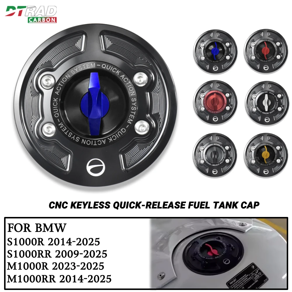 

Motorcycle Fuel Tank Cap For BMW S1000RR S1000R M1000RR M1000R 2009-2025 CNC Aluminum Gas Tank Cap Oil Tank Cover Accessories