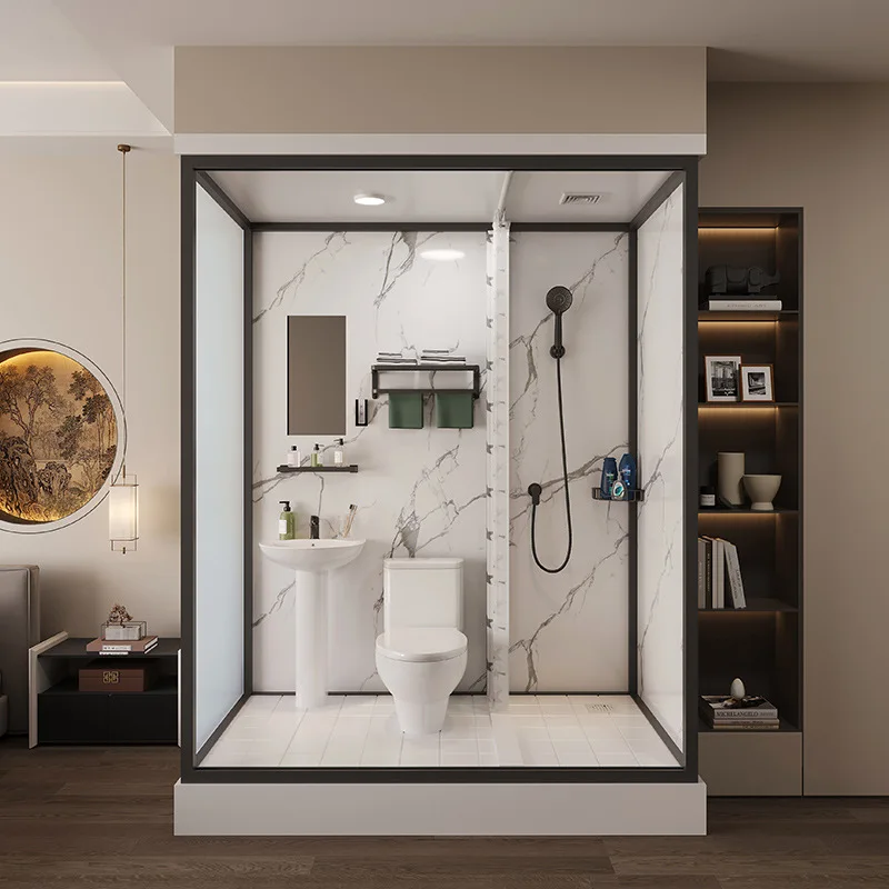 Integral shower room Integrated toilet Dry and wet separation bathroom Household indoor bath room Independent shower toilet room 3