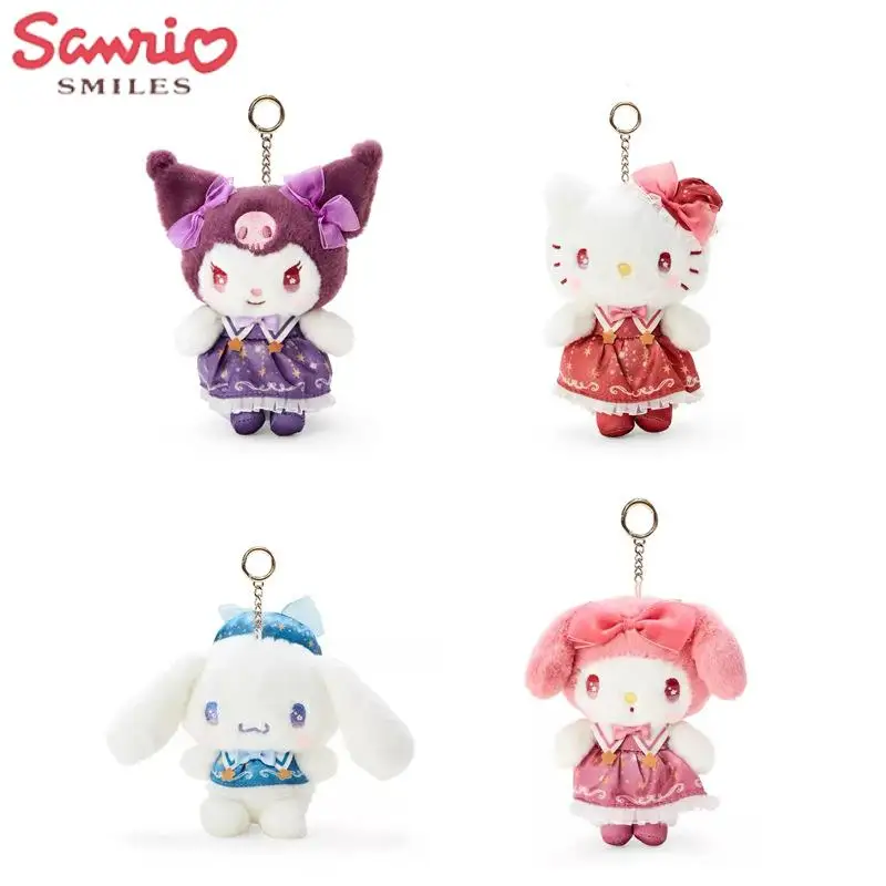 

Плюшевый брелок в стиле аниме Cinnamoroll, милый Sanrio Hellokittys, игрушка кукла, мультяшная сумка Kuromi, подвесные аксессуары, подарок на день рождения